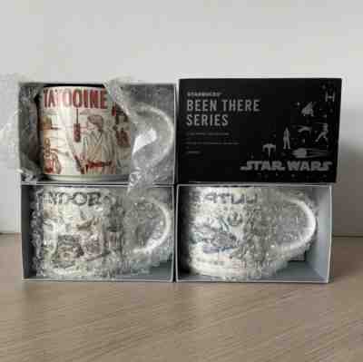 Star Wars Starbucks Been There Mug Set of 3 Batuu Endor Tatooine NEW Disney 2021 - Sold on eBay May 08, 2022 for $225.00