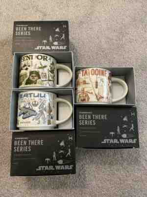 Star Wars Starbucks Been There Mug Set of 3 Batuu Endor Tatooine NEW Disney 2021 - Sold on eBay May 13, 2022 for $219.99