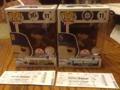 LOT OF 2 SEATTLE MARINERS 7/20/19 SGA EDGAR MARTINEZ FUNKO POPS COMMON + 1/1000 - Sold on eBay May 01, 2022 for $211.11