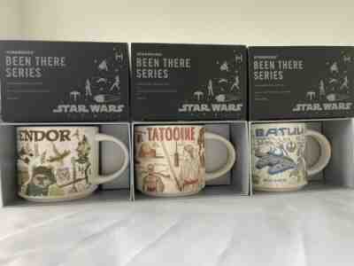 Star Wars Starbucks Been There Series Mug Tatooine, Batuu & Endor Disney - Sold on eBay May 14, 2022 for $200.00