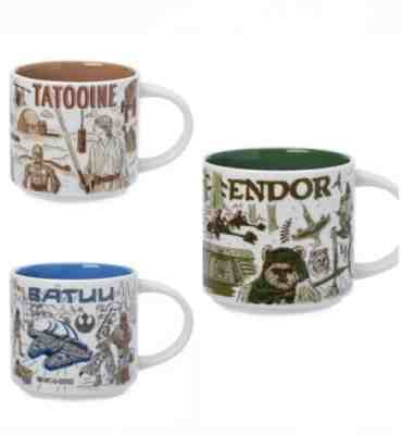 Star Wars Starbucks Been There SeriesMug Set of 3 Tatooine Endor Batuu May 4th - Sold on eBay May 04, 2022 for $199.99