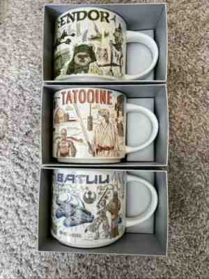 NEW Star Wars Starbucks Been There Series Mug Set Of 3 Tatooine, Batuu & Endor - Sold on eBay May 04, 2022 for $195.00
