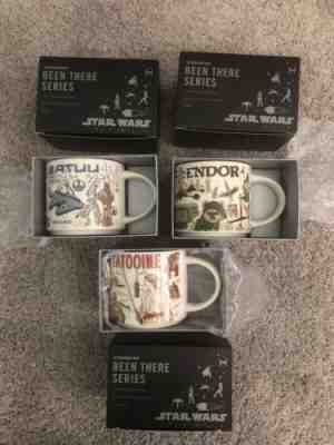 Starbucks Been There Series Star Wars 2021 Mug Set of 3- Batuu, Endor, Tatooine - Sold on eBay May 16, 2022 for $180.00