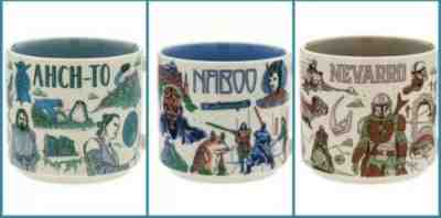 Disney 2022 Star Wars Starbucks Been There Mugs Set of 3 Naboo, Ahch-To, Nevarro - Sold on eBay May 05, 2022 for $175.00