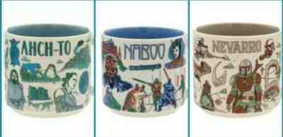 Disney 2022 Star Wars Starbucks Mugs set of 3 Naboo, Ahch-To, Nevarro IN HAND - Sold on eBay May 13, 2022 for $170.00