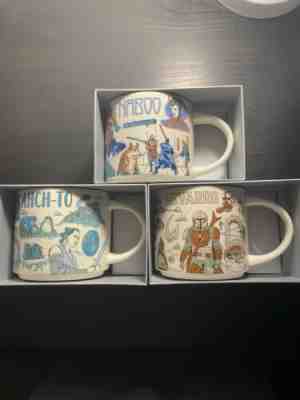 Disney 2022 Star Wars Starbucks Mugs Set of 3 Naboo, Ahch-To, Nevarro - Sold on eBay May 19, 2022 for $170.00