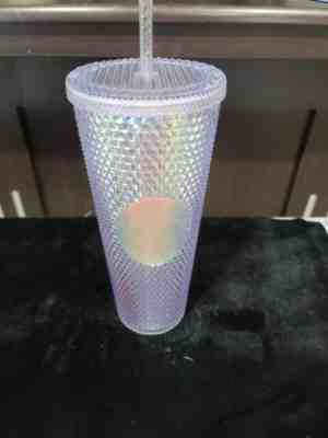 NEW Starbucks Unicorn Rainbow Iridescent Studded 24oz Tumbler 2018 U.S. Release - Sold on eBay May 18, 2022 for $199.00