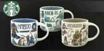 Disney 2022 Star Wars Starbucks Been There Mugs set of 3 Naboo, Ahch-To, Nevarro - Sold on eBay May 11, 2022 for $168.99