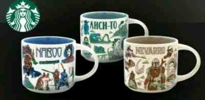 NEW Disney Star Wars Starbucks Been There Mugs -Set of 3 Naboo, Ahch-To, Nevarro - Sold on eBay May 09, 2022 for $165.99