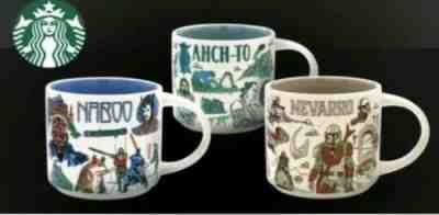 NEW Disney Star Wars Starbucks Been There Mugs -Set of 3 Naboo, Ahch-To, Nevarro - Sold on eBay May 09, 2022 for $165.00