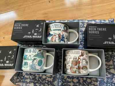 NEW Disney Star Wars Starbucks Been There Mugs -Set of 3 Naboo, Ahch-To, Nevarro - Sold on eBay May 10, 2022 for $165.00