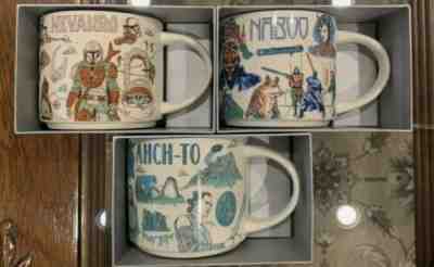 Disney 2022 Star Wars Starbucks Been There Mug Set Naboo Ahch-To Nevarro on hand - Sold on eBay May 13, 2022 for $165.00