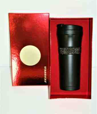 Starbucks Stainless Steel Matte Black Swarovski Crystals 16 Oz Tumbler - NIB - Sold on eBay May 16, 2022 for $165.00