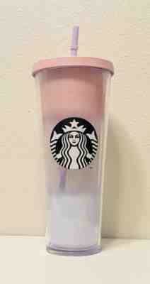 Starbucks pink blue sunset gradient inspired tumbler - Sold on eBay May 16, 2022 for $165.00