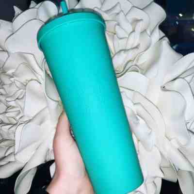 RARE Starbucks Soft Touch Venti 24oz Tumbler **Matte Teal Green** - Sold on eBay May 29, 2022 for $249.00