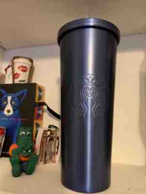 Rare New Starbucks matte blue STAINLESS STEEL Cold Cup Tumbler 24 oz HTF - Sold on eBay Jun 03, 2022 for $198.00