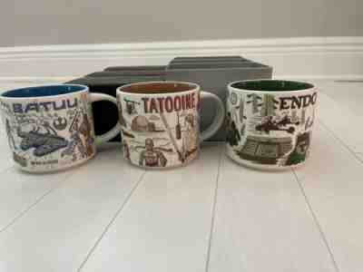 Star Wars Starbucks Been There Mug Set of 3 Batuu Endor Tatooine NEW Disney 2021 - Sold on eBay May 29, 2022 for $189.00