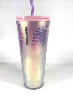 Starbucks Pink Soft Touch Iridescent Holiday 2019 Pinecone Cold Cup Tumbler 24oz - Sold on eBay Jun 07, 2022 for $246.50