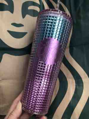 New Starbucks Summer 2021 Pink and Blue Grid 24oz Tumbler - Sold on eBay Jun 10, 2022 for $896.00