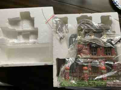 NEW & COMPLETE! Starbucks Dept 56 Lighted Haunted Halloween House w/ Flying Bat! - Sold on eBay May 15, 2022 for $499.00