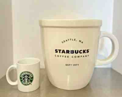 2016 Giant Starbucks Mug Collectible 138 Oz Abbey Ceramic Cup. Limited Edition. - Sold on eBay May 21, 2022 for $450.00