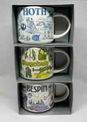 Starbucks Been There Star Wars Series Mugs - Hoth, Bespin, Dagobah - Set of 3 - Sold on eBay May 11, 2022 for $370.00