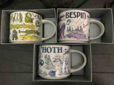 Disney Star Wars Starbucks Been There Mugs set of 3 Hoth, Bespin, Dagobah new - Sold on eBay May 03, 2022 for $325.00