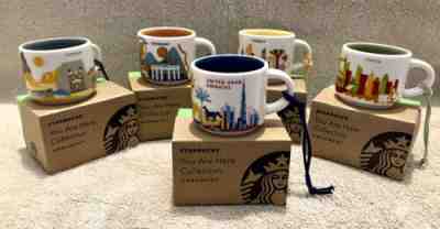 Starbucks YAH Jordan Kuwait Germany Qatar UAE 2oz Ornaments *Not Full Size Mugs*