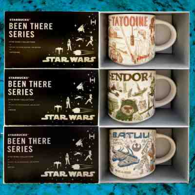 Star Wars Starbucks Been There Mug Set of 3 Batuu Endor Tatooine NEW Disney 2021 - Sold on eBay Jun 19, 2022 for $209.87
