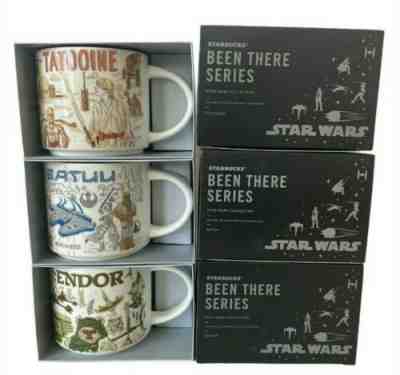 Star Wars Starbucks Been There Series Mug Set of 3 Tatooine Endor Batuu Disney - Sold on eBay Jun 10, 2022 for $193.99