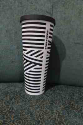 STARBUCKS Black White Zebra Stripe Matte Venti Tumbler No Straw NWT - Sold on eBay Jun 19, 2022 for $175.00