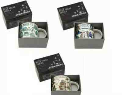 Disney 2022 Star Wars Starbucks Mugs set of 3 Naboo, Ahch-To, Nevarro - Sold on eBay May 13, 2022 for $162.50