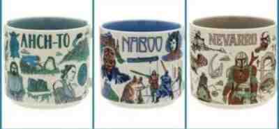 Disney 2022 Star Wars Starbucks Been There Mugs set of 3 Naboo, Ahch-To, Nevarro - Sold on eBay May 07, 2022 for $160.00