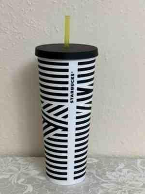Starbucks Zebra Black White Stripe Matte Venti Cold Tumbler 24oz Rare - Sold on eBay Jun 01, 2022 for $160.00