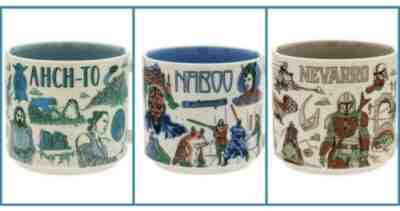 Star Wars Starbucks Been There Mug Set 3 Nevarro Naboo Ahch-To NIB Disney May 4 - Sold on eBay May 13, 2022 for $159.49