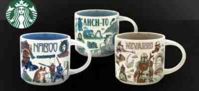 Disney Star Wars Starbucks Been There Mugs set of 3 Naboo, Ahch-To, Nevarro new! - Sold on eBay May 06, 2022 for $159.00