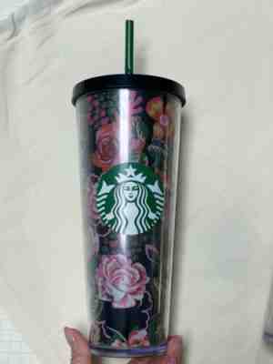 STARBUCKS - ban.dÅ Midnight Floral Tumbler Cold Cup Venti 24oz - Sold on eBay May 15, 2022 for $158.50