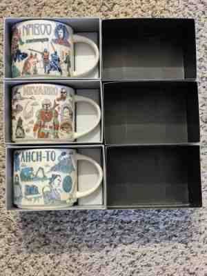 Star Wars Starbucks Been There Mug Set 3 Nevarro Naboo Ahch-To NIB Disney May 4 - Sold on eBay May 15, 2022 for $155.00