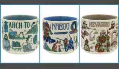 Star Wars Starbucks Been There Mug Set 3 Nevarro Naboo Ahch-To NIB Disney May 4 - Sold on eBay May 20, 2022 for $155.00