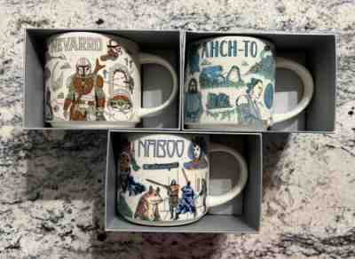 Disney 2022 Star Wars Starbucks Been There Mugs Set of 3 Naboo, Ahch-To, Nevarro - Sold on eBay May 18, 2022 for $149.99