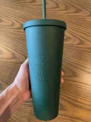 Starbucks Cold Cup Tumbler Venti 24 oz Soft Touch Matte Army Hunter Green RARE - Sold on eBay May 30, 2022 for $149.99