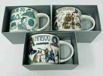 Disney Star Wars Starbucks Been There Mugs Set of 3 Naboo Ahch-To Nevarro New - Sold on eBay May 19, 2022 for $149.95