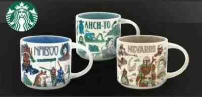 Disney Star Wars Starbucks Been There Mugs set of 3 Naboo, Ahch-To, Nevarro ð??¥ - Sold on eBay May 29, 2022 for $147.95