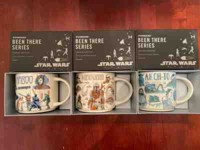 Disney 2022 Star Wars Starbucks Been There Mugs Set of 3 Naboo, Ahch-To, Nevarro - Sold on eBay May 20, 2022 for $140.00