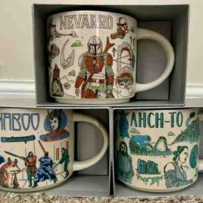 Disney 2022 Star Wars Starbucks Mugs - Naboo, Ahch-To, Nevarro - SET OF 3 - NEW - Sold on eBay May 24, 2022 for $140.00