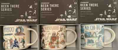 Disney 2022 Star Wars Starbucks Been There Mugs Set of 3 Naboo, Ahch-To, Nevarro - Sold on eBay May 23, 2022 for $139.99