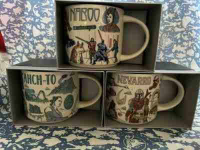 Disney 2022 Star Wars Starbucks Been There Mugs Set of 3 Naboo, Ahch-To, Nevarro - Sold on eBay May 29, 2022 for $139.00