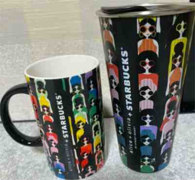 Starbucks x alice + olivia double wall tumbler & mug Set rainbow stacy face 2021 - Sold on eBay May 22, 2022 for $136.30