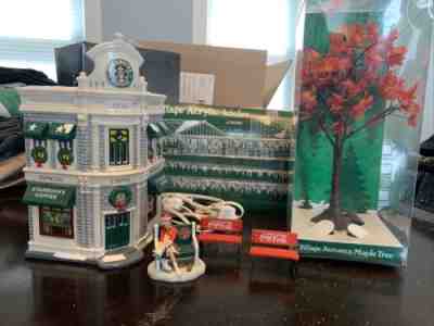 Original 1995 Dept. 56 # 54859 Starbucks Coffee Coke Bench Tree Icicles Lot - Sold on eBay May 05, 2022 for $155.00