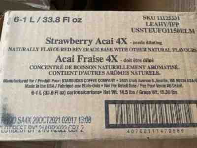 (Case of 6) Starbucks Strawberry Acai 4X, 33.8 Fl oz each, Best by 7/1/2022 - Sold on eBay May 11, 2022 for $125.00